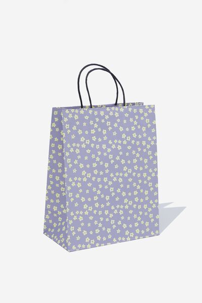 Get Stuffed Gift Bag - Medium, SMALL DAISIES ZEST ORCHID