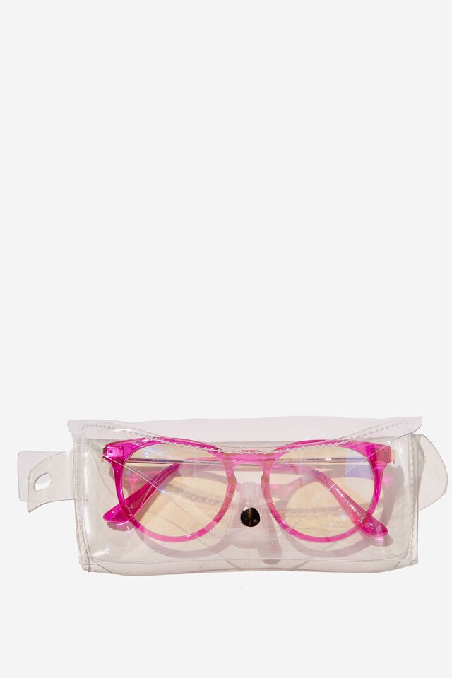 Easy Eye Remi Blue Light Glasses, TINTED HOT PINK