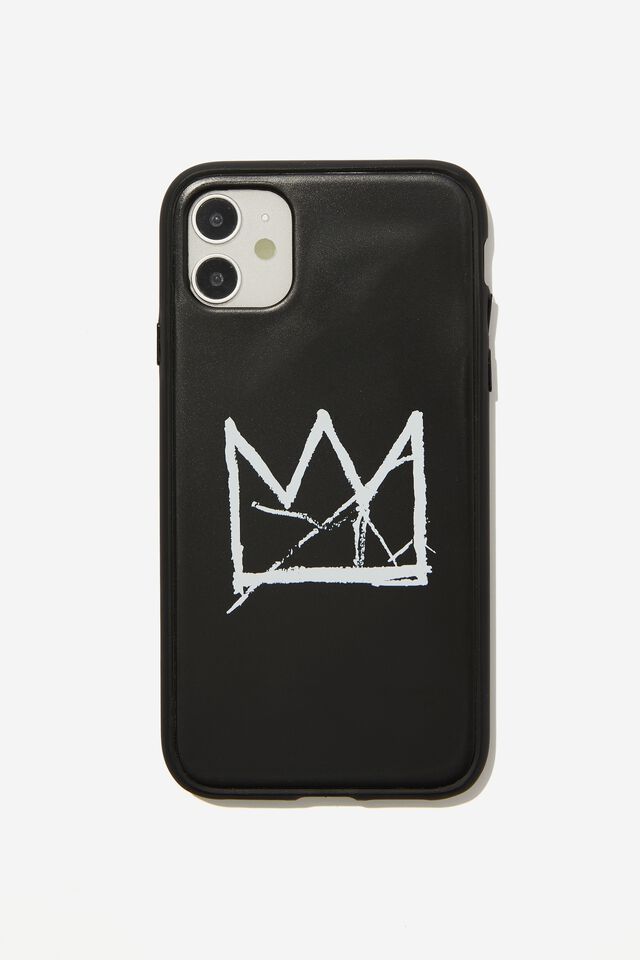 Basquiat Protective Case iPhone 11, LCN BSQ CROWN/BLACK