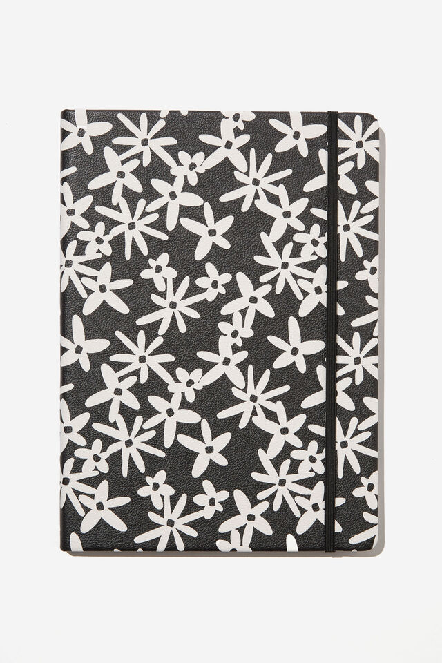 A4 Buffalo Journal Recycled Mix, PAPER DAISY BLACK AND WHITE SMALL