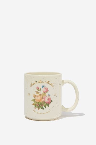 Limited Edition Mothers Day Mug, BAD ASS MOTHER SPECKLE