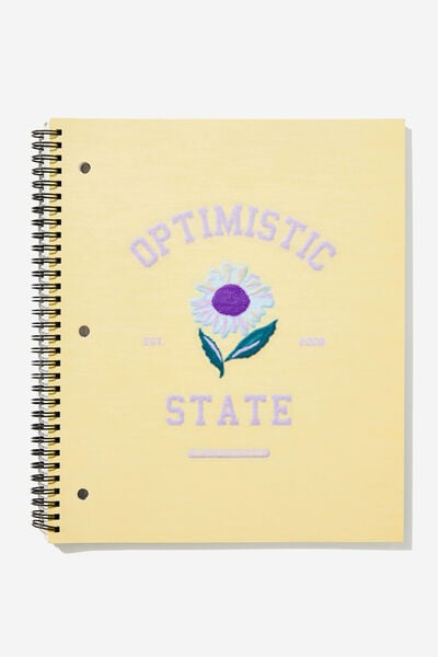 College Ruled Campus Notebook, OPTIMISTIC STATE OF MIND