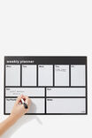 A3 Magnetic Planner, BLACK AND WHITE SOLID - alternate image 2