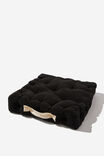 Floor Cushion, BLACK CORDUROY - alternate image 1