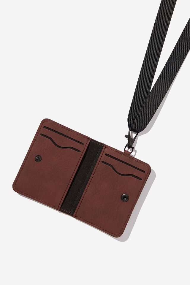 Card Holder With Lanyard, BLUNT BROWN HIGH ON LIFE