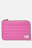 Utility Recycled 11 Inch Laptop Case, MAGENTA AND PLASTIC PINK