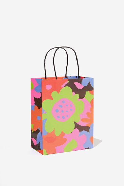 Get Stuffed Gift Bag - Small, EZRA OVERLAP FLORAL NEON MULTI