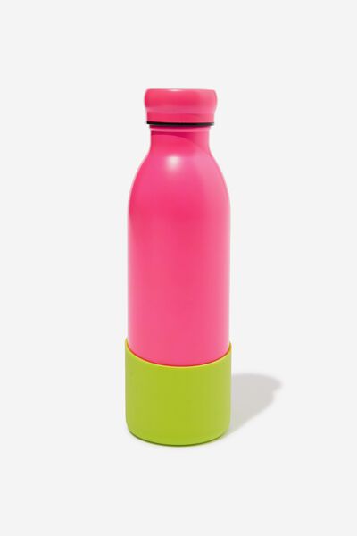 Going Places 500Ml Metal Drink Bottle, SIZZLE PINK & LIME