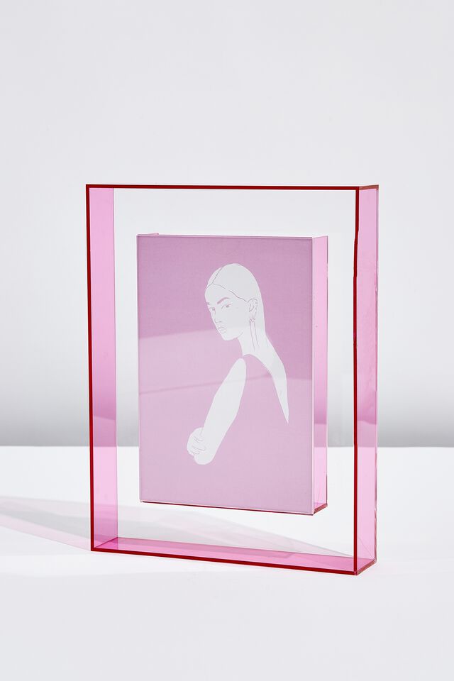 A4 Duo Acrylic Frame, NEON PINK