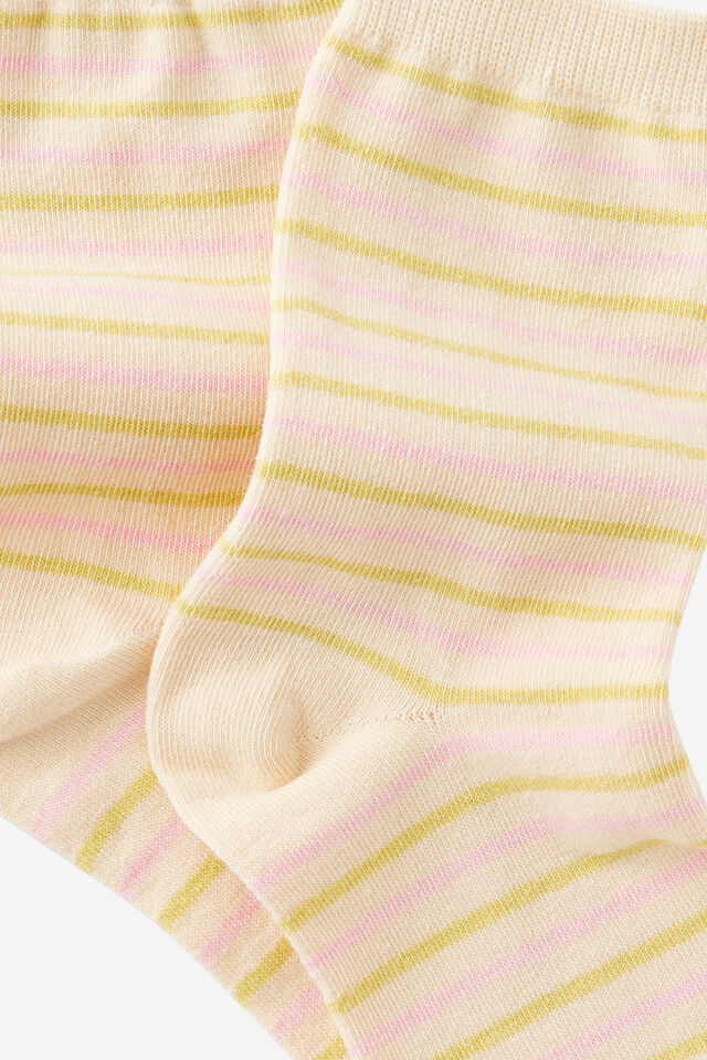 Mid Crew Socks, TANGERINE STRIPE