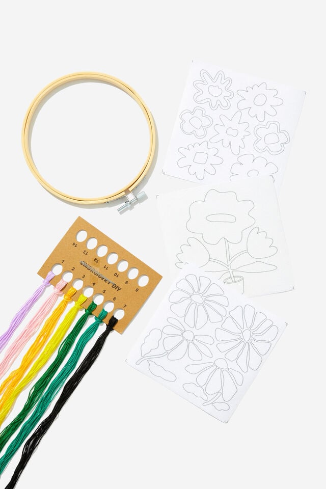 Stick & Stitch Kit, FLOWERS