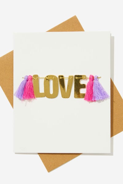 Premium Love Card, LOVE TASSELS BANNER