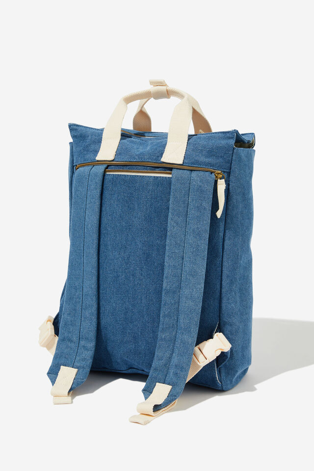 Got Your Back Tote Backpack, BLUE DENIM