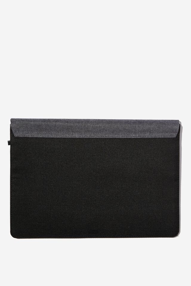 Collegiate 13 Inch Laptop Sleeve, BLACK & WELSH SLATE