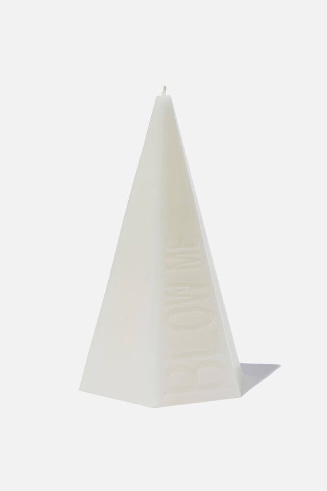 Shaped Candle, WHITE PYRAMID BLOW ME