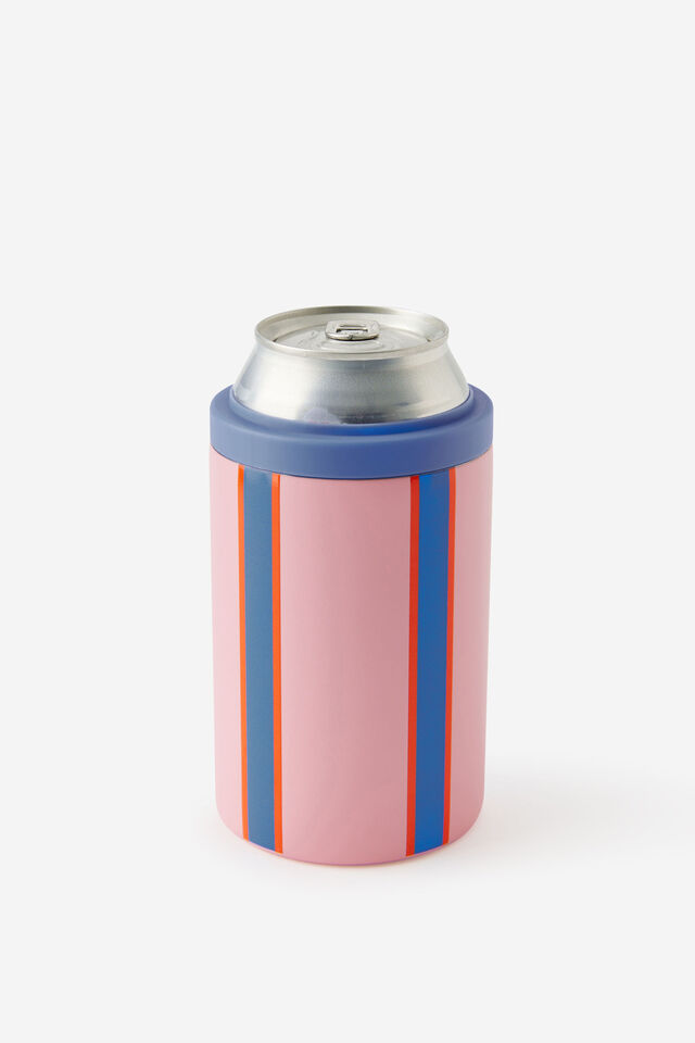 Can Cooler, SUMMER STRIPE / PINK