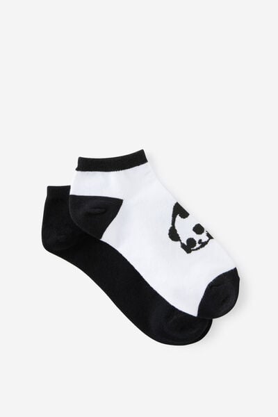 Ankle Socks 2 Packs, SLEEPING PANDA S/M