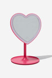 Shaped Mirror Desk Lamp, SIZZLE PINK HEART - alternate image 1