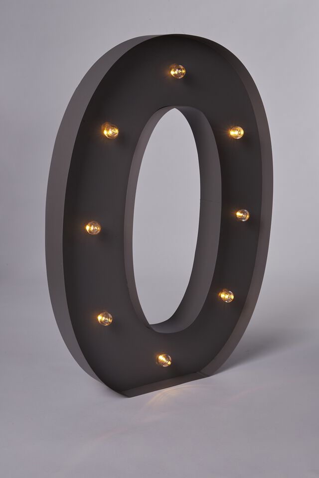 Marquee Letter Lights 70cm, SILVER O