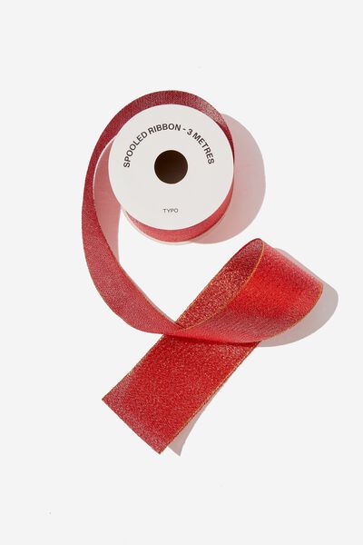 Ribbon Spools, RED METALLIC