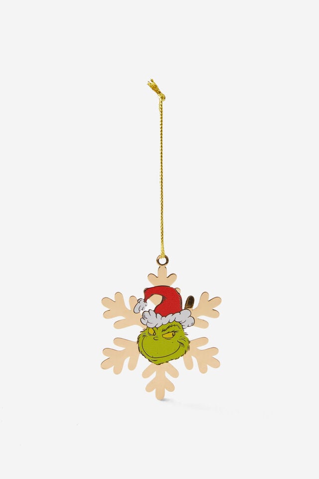 Collab Metal Christmas Ornament, LCN DRS GRINCH