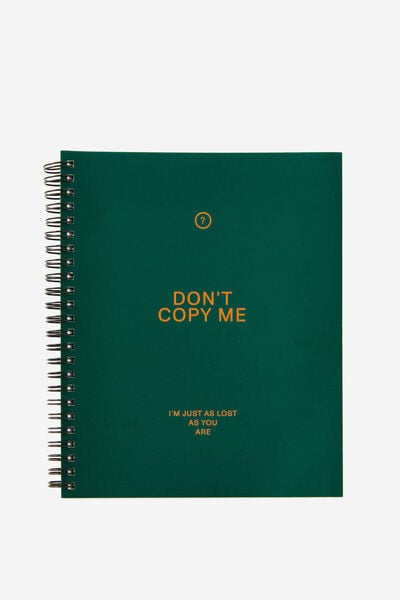 A5 Campus Notebook-V (8.27" x 5.83"), DON T COPY HERITAGE GREEN