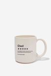 Personalised Dad Mug, PER FATHERS DAY DAD 5 STARS - alternate image 1