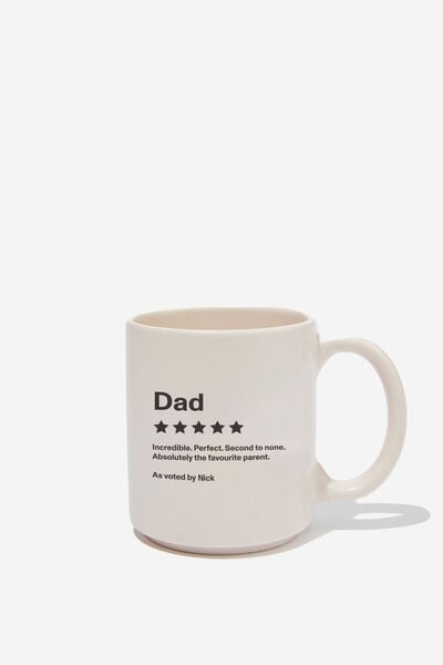 Personalised Dad Mug, PER FATHERS DAY DAD 5 STARS