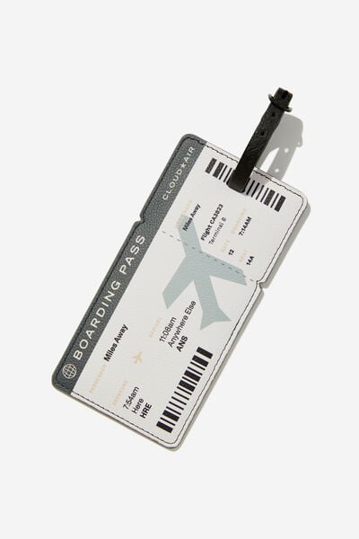 Off The Grid Luggage Tag, BOARDING TICKET