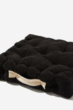 Floor Cushion, BLACK CORDUROY - alternate image 2