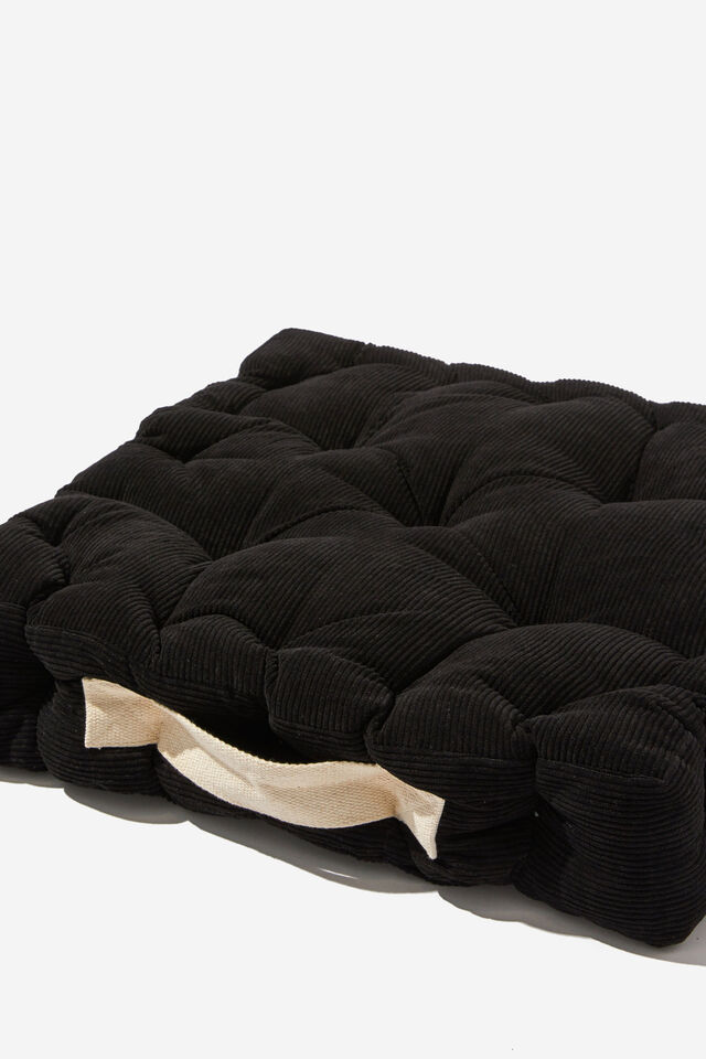 Floor Cushion, BLACK CORDUROY