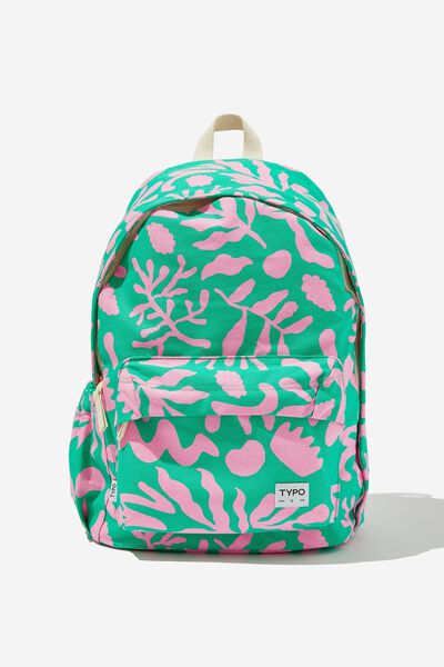 Off The Grid Backpack, ABSTRACT FOLIAGE JUNGLE TEAL