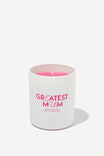 Tell It Like It Is Candle, PINK GREATEST MUM!! - alternate image 1