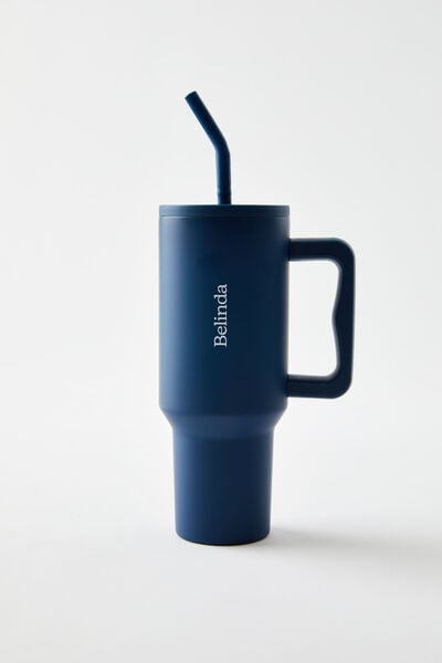 Personalised The Traveller Oversized Metal Tumbler, NAVY