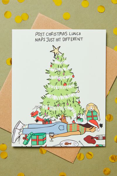 Christmas Card 2022, POST CHRISTMAS LUNCH NAP