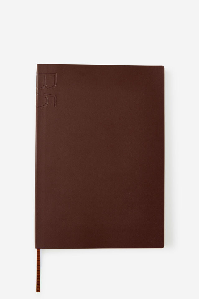B5 Soft Lined Notetaker Notebook, ESPRESSO