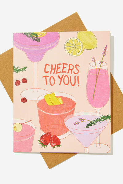 Nice Birthday Card, CHEERS TO YOU COCKTAILS!