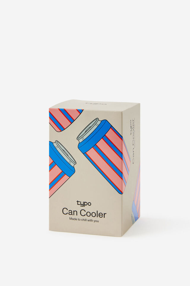 Can Cooler, SUMMER STRIPE / PINK
