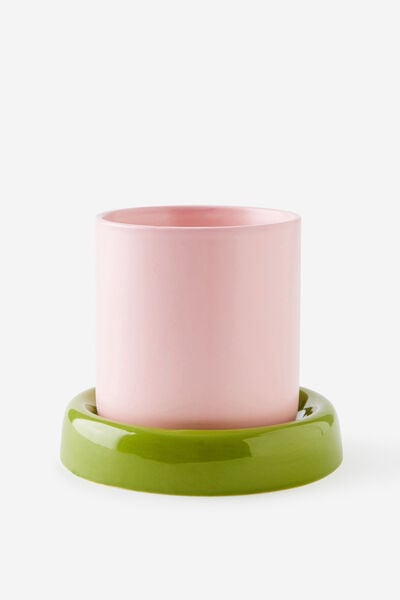 Bulbous Planters, OLIVE MOSS / STRAWBERRY MILK