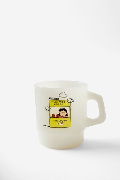 Milky Retro Mug, LCN PEA SNOOPY LUCY