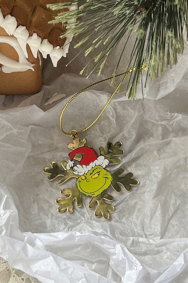 Collab Metal Christmas Ornament, LCN DRS GRINCH