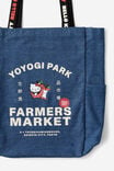 Collab Art Tote, LCN SAN HELLO KITTY FARMERS MARKET / DENIM - alternate image 2