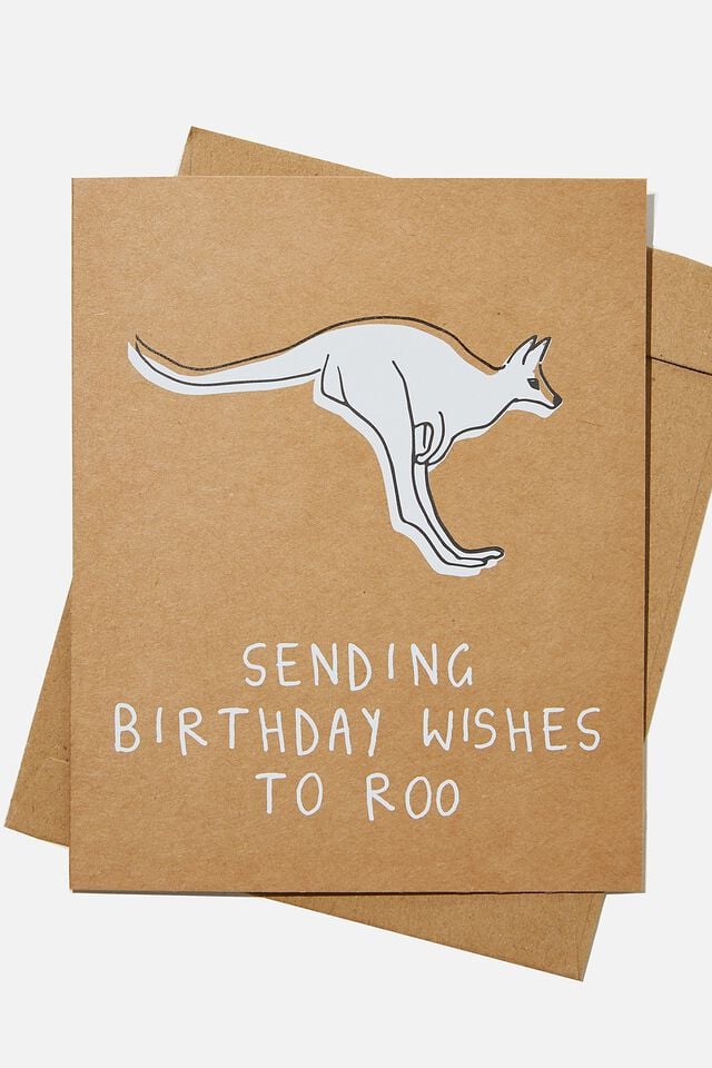 Funny Birthday Card, RG AUS HAPPY BDAY TO ROO
