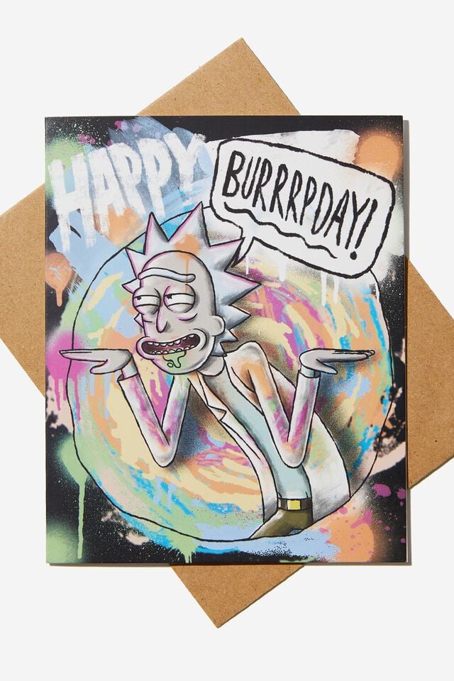 Funny Birthday Card, LCN WB RICK AND MORTY