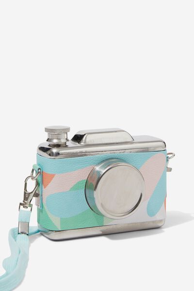 Novelty Flask, ABSTRACT FLORAL SOFT POP