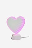 Infinity Mirror Desk Lamp, PINK HEART - alternate image 1