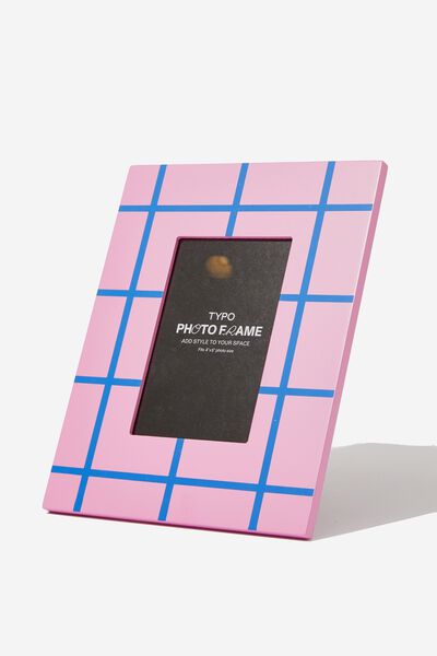 Picture This Photo Frame, PINK COBALT GRID