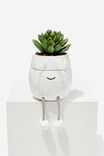 Stashed Away Mini Planter, WHITE SPECKLE FACE ROPE LEGS - alternate image 1