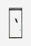 Memo Magnetic Planner, EPIC THOUGHTS BLACK WHITE - alternate image 1
