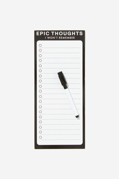 Memo Magnetic Planner, EPIC THOUGHTS BLACK WHITE